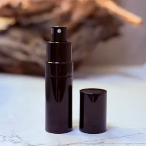 Elegancki atomizer 15 ml – wieczorowa czerń, minimalistyczny design